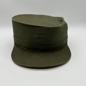 Vintage US Military Hat Cap Ironsides Society Brand Green Size 7 1/8